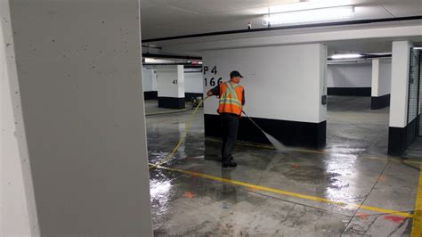 Cleaning the Parking space .